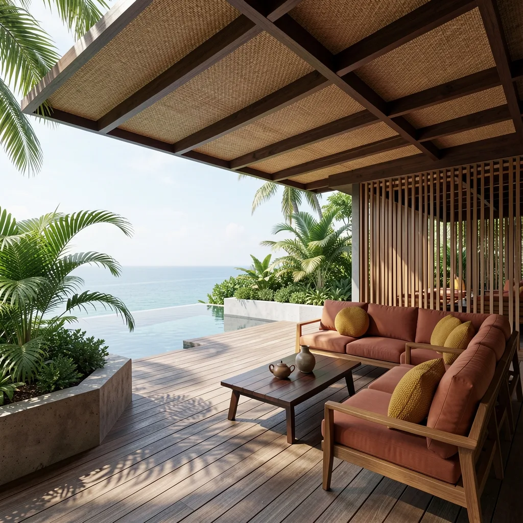 Coastal living terrace concept study for a Lombok villa