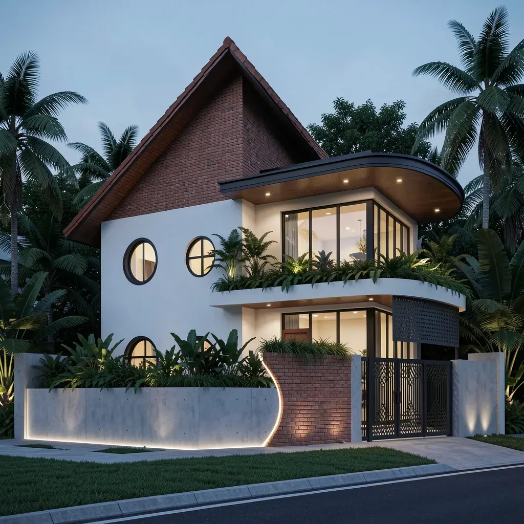 Modern tropical family house designed by an architect in Mataram