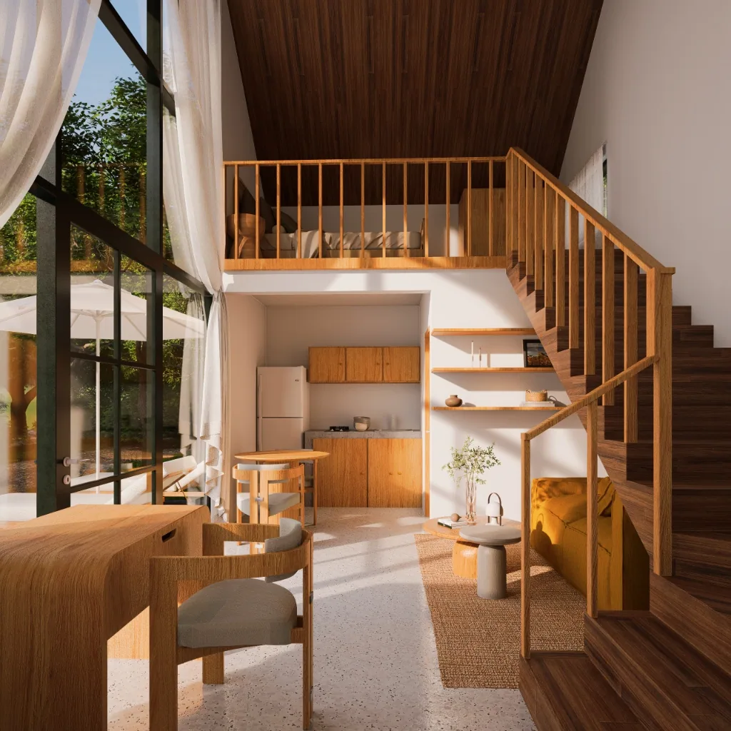 Desain interior tropis modern di Lombok